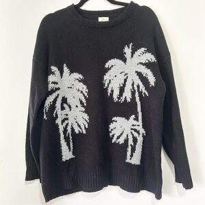 Blue Buttercup Palm Tree Sweater